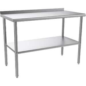 48 in. x 24 in. Stainless Steel Kitchen Prep Table Kitchen Utility Table