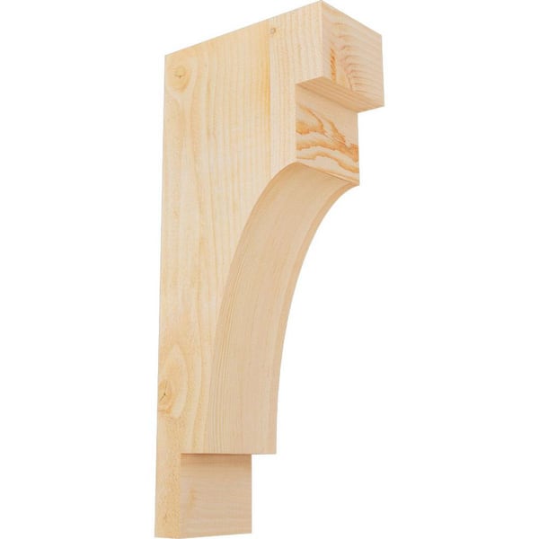 Ekena Millwork 6 in. x 12 in. x 28 in. Douglas Fir Mediterranean Rough Sawn Corbel