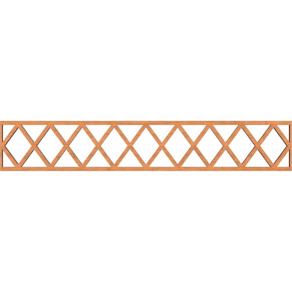 Ekena Millwork Wolford Fretwork 0.375 in. D x 46.625 in. W x 8 in. L Cherry Wood Panel Moulding