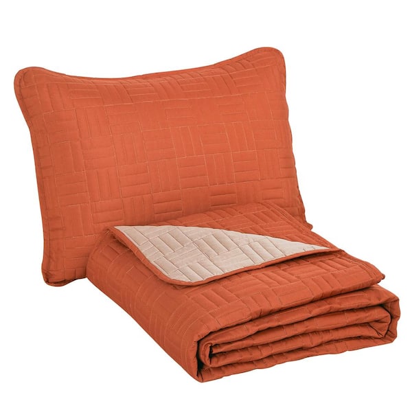 Shatex 3-Piece Orange All Season Bedding King size Comforter Set, Ultra Soft  Polyester Elegant Bedding Comforters JB22582K - The Home Depot