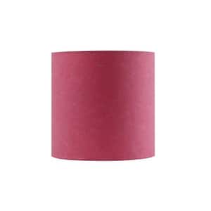 8 in. x 8 in. Rose Pink Drum/Cylinder Lamp Shade