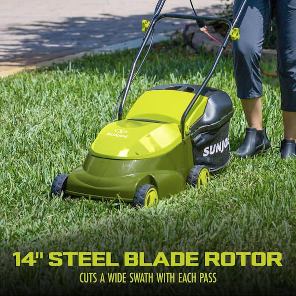 Sun Joe 14 in. 12 Amp Electric Walk Behind Push Lawn Mower, Black Sun Joe 14 in. 12 Amp Electric Walk Behind Push Lawn Mower, Black