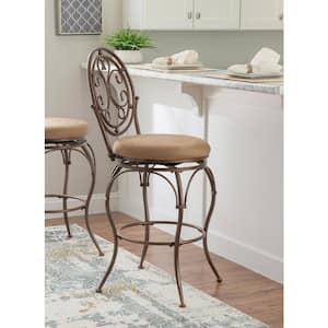 Bala 30 in. Seat Height Bronze Metal frame Big and Tall Barstool