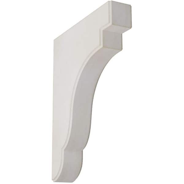 Ekena Millwork 1-3/4 in. x 11 in. x 8-1/2 in. Chalk Dust White Bedford Wood Vintage Decor Bracket