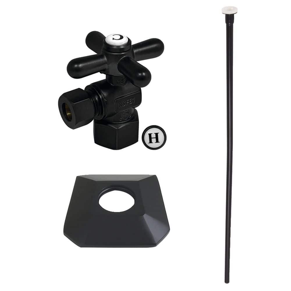 Trapeze Cross Toilet Trim Kit with Supply Line and Flange in Matte Black price history on PriceWatchPro