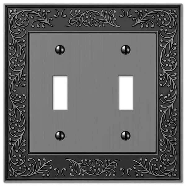 AMERELLE Nickel 2-Gang Toggle Wall Plate (1-Pack)