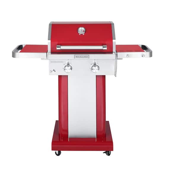 KitchenAid 2-Burner Propane Gas Grill in Red