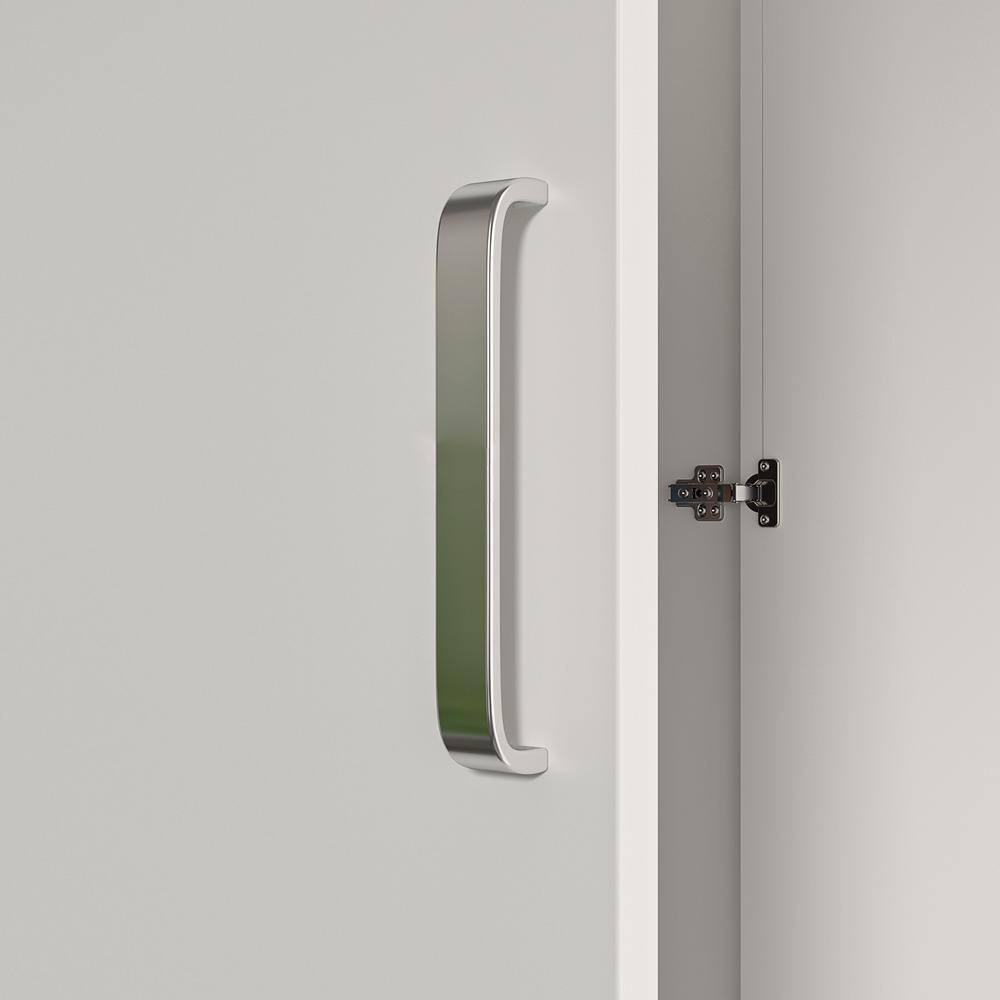White 2-Doors Armoire Wardrobe with Hanging Rod and Storage Shelves 71 in. H x 31.5 in. W x 15.7 in. D - thumbnail 8