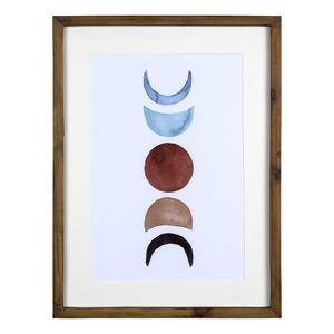 Victoria "Contemporary Abstract Moon" 1 Piece Framed Graphic Print Abstract Art Print 15.75 in. x 11.81 in.