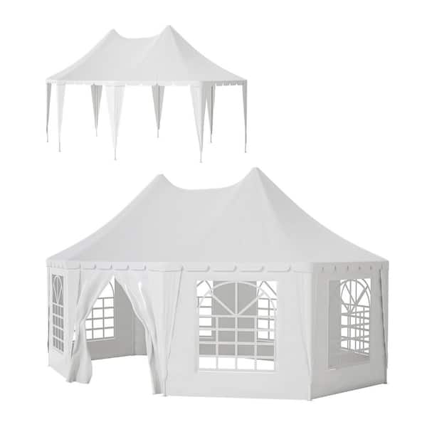 20 ft. x 15 ft. Party Tent, Heavy Duty Waterproof Wedding Tent, Outdoor Event Pavilion, Suitable for Camping and Picnic