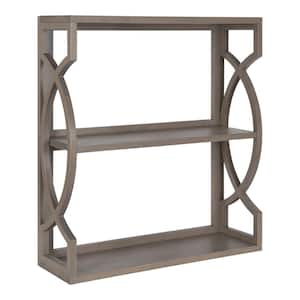 Raines 8.00 in. x 25.00 in. Gray Wood Floating Decorative Wall Shelf