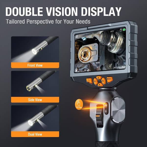 Teslong TD500 Articulating Dual Lens Inspection Camera,3000 mAh