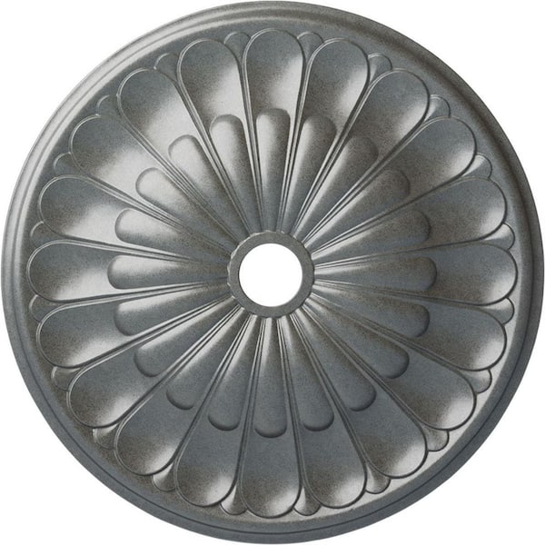 Ekena Millwork 1-7/8 in. x 31-5/8 in. x 31-5/8 in. Polyurethane Gorleen Ceiling Medallion, Platinum