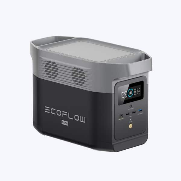 EcoFlow 1400W Output/2100W Peak Push-Button Start Battery Generator DELTA Mini for Home Backup Power, Camping and RVs