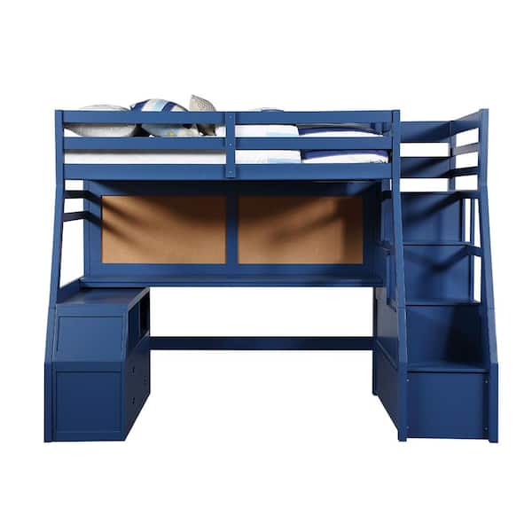 Acme Furniture Jason Ii Navy Blue Twin, Acme Jason Bunk Bed With Stairs