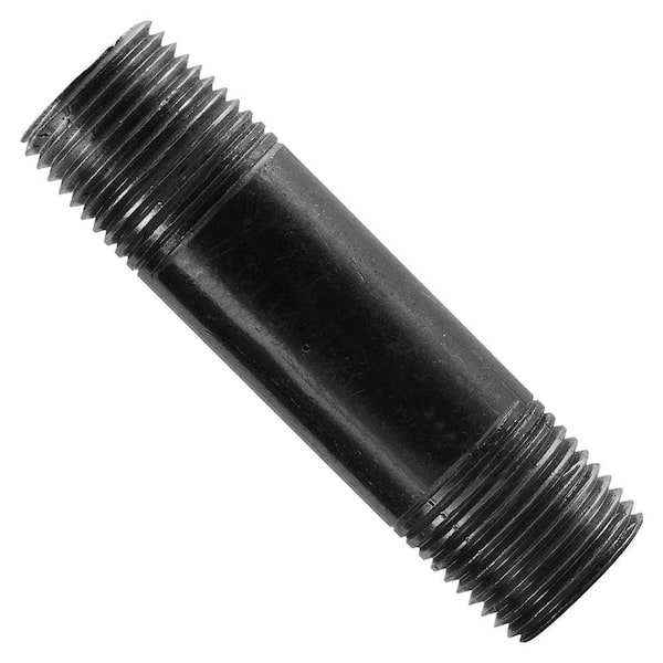 1 in. x 4-1/2 in. Black Steel Nipple