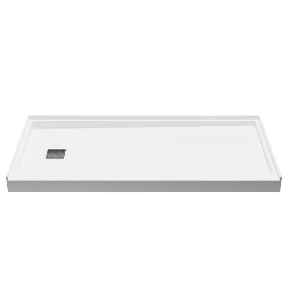 Alexander Base Series 60 in. L x 30 in. W Alcove Shower Shower Pan Base wit