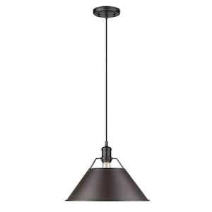 Orwell 1-Light Matte Black Standard Pendant