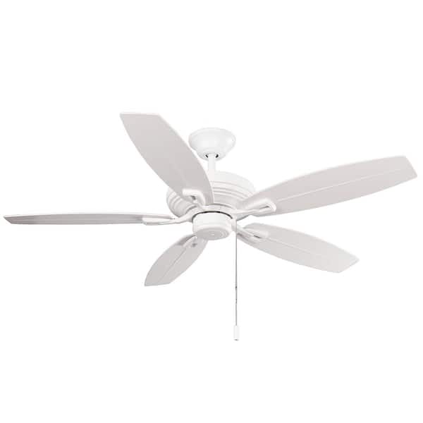 North Pond 52 in. LED Outdoor Matte White Ceiling Fan with Light North Pond 52 in. LED Outdoor Matte White Ceiling Fan with Light