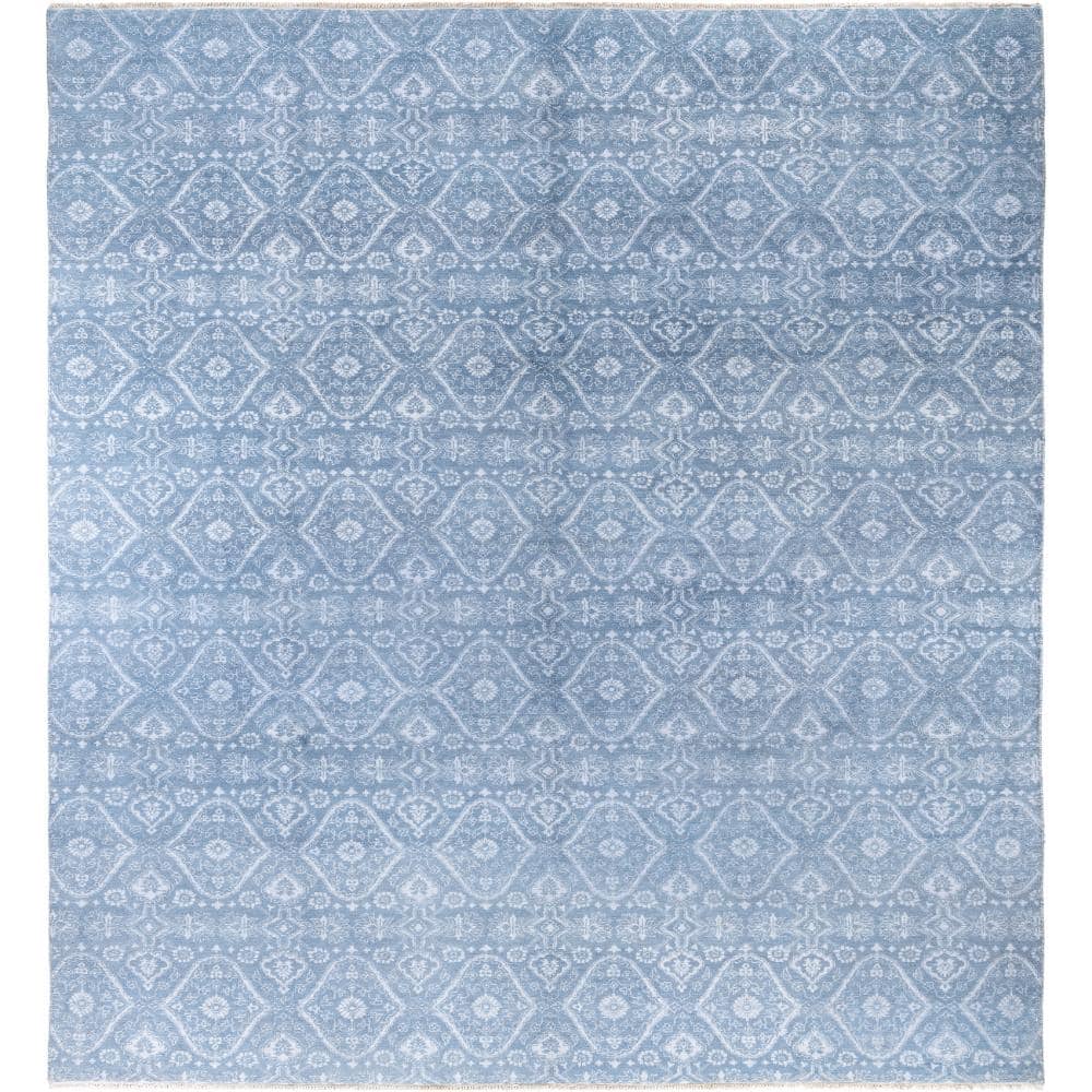 Ikat Gray 9 X 12 Hand-Knotted Wool Silk Indoor Area Rug price history on PriceWatchPro