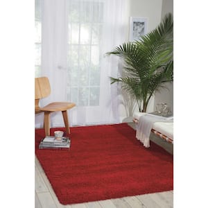 Amore Red 8 ft. x 11 ft. Shag Contemporary Modern Shag Area Rug