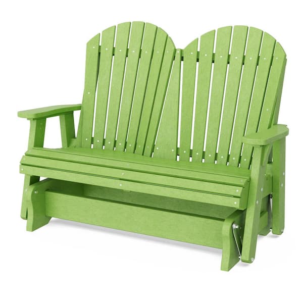 Wildridge Heritage 2-Person Lime Green Plastic Outdoor Double Glider