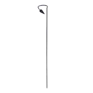 40 in. Tall Black Powder Coat Metal Plant Stake for Plant Support