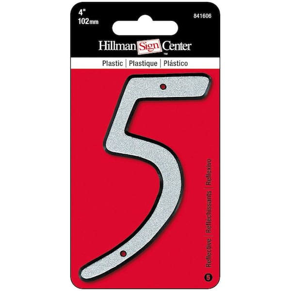 The Hillman Group 4 in. Nail-On Plastic Number 5