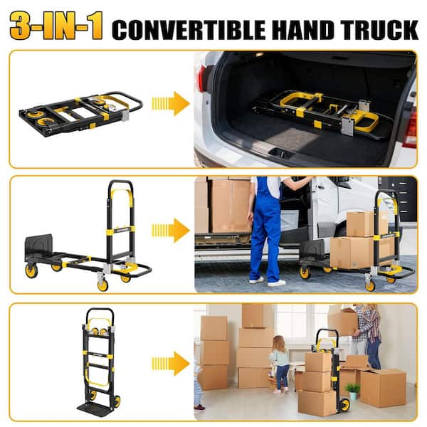 LITEKON 17 in. Multi Functional Folding Hand Truck Tool Cart