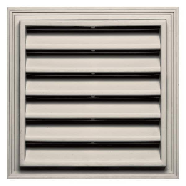 Builders Edge 12 in. x 12 in. Square Gable Vent in Almond