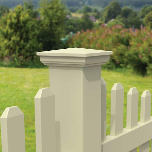 Barrette Outdoor Living 4 in. x 4 in. Vinyl Sand New England Post Top
