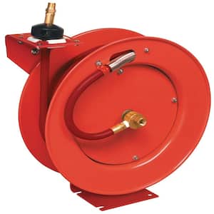 Primefit 50 ft. Industrial Grade Retractable Air Hose Reel with Rubber Air  Hose HRRUB380503 - The Home Depot