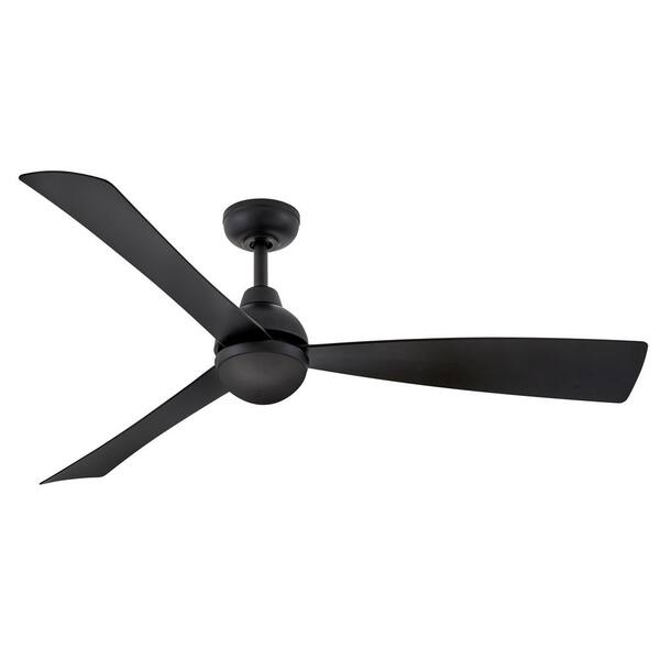 HINKLEY - UNA 56.0 in. Integrated LED Indoor/Outdoor Matte Black Ceiling Fan with Remote Control