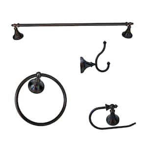 Annchester Collection 4-Piece Bathroom Hardware Kit in Oil-Rubbed Bronze