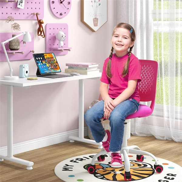 Costway Rose Adjustable Height Mid Back Task Chair with Armless