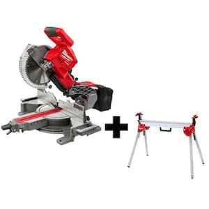 M18 FUEL 18V Lithium-Ion Brushless Cordless 10 in. Dual Bevel Sliding Compound Miter Saw with Stand (Tool-Only)