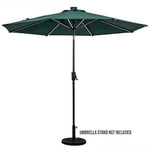 Sun-Ray 9 ft. Market Solar Patio Umbrella in Hunter Green
