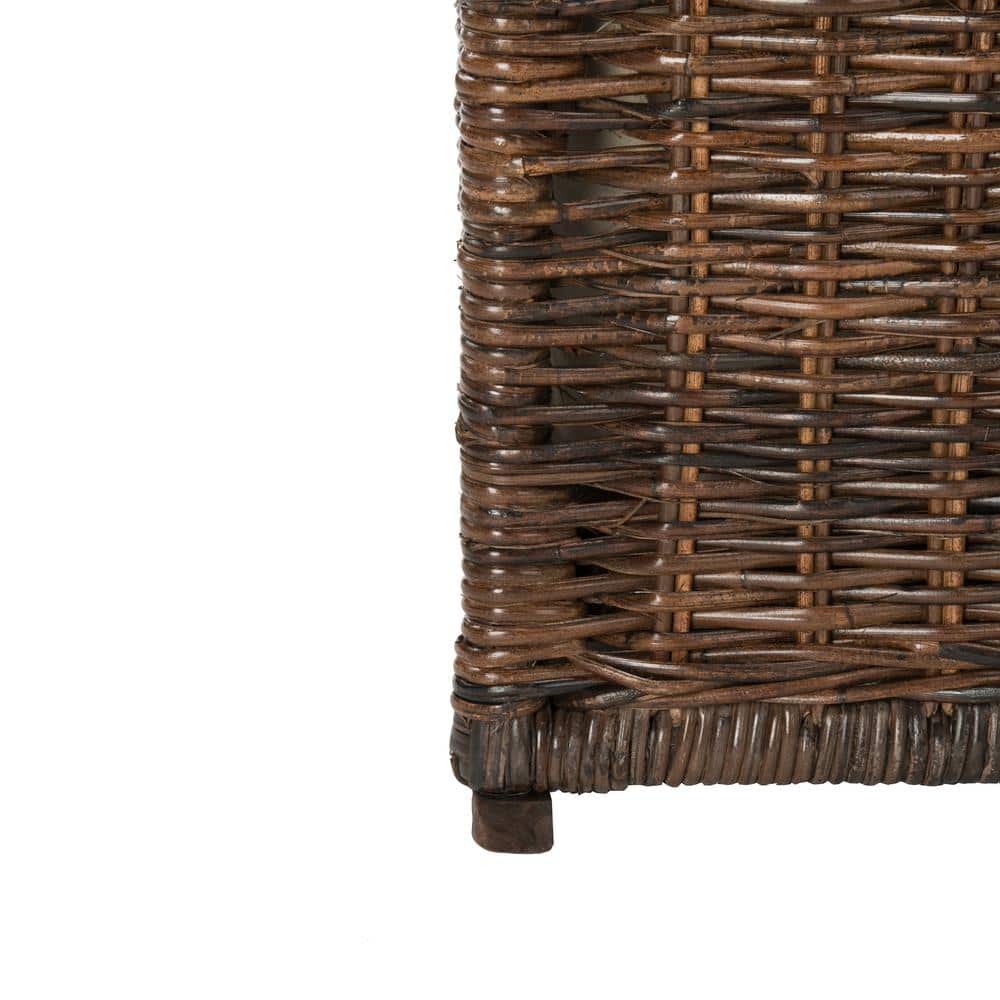 Elijah 30" Chestnut Brown Wicker Storage Trunk with Removable Lid