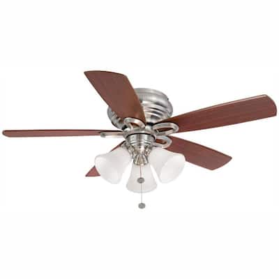 Maris 44 in. LED Indoor Brushed Nickel Ceiling Fan with Light Kit