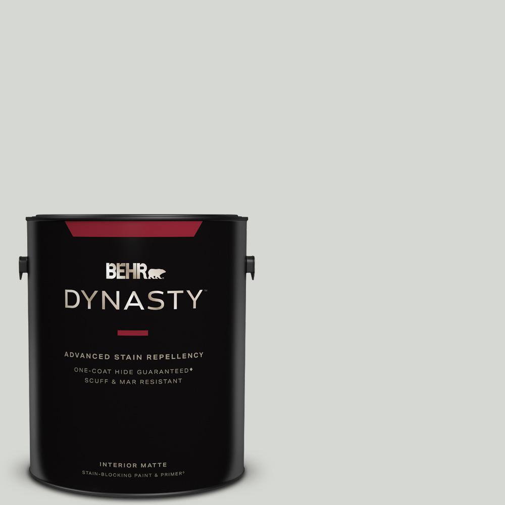 BEHR DYNASTY 1 gal. #PPU25-13 Misty Coast Matte Interior Stain-Blocking  Paint & Primer 165001 - The Home Depot
