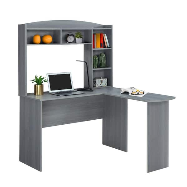 Techni Mobili Classic Office Desk with Storage, Gray