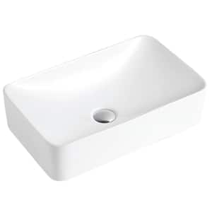 VC-507-WH Valera 19 in. Vitreous China Vessel Bathroom Sink in White