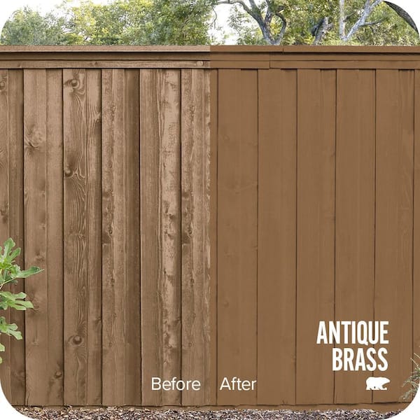 5 gal. #SC-115 Antique Brass Solid Color House and Fence Exterior Wood Stain