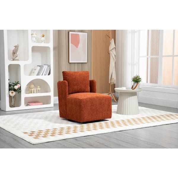 Orange swivel barrel discount chair