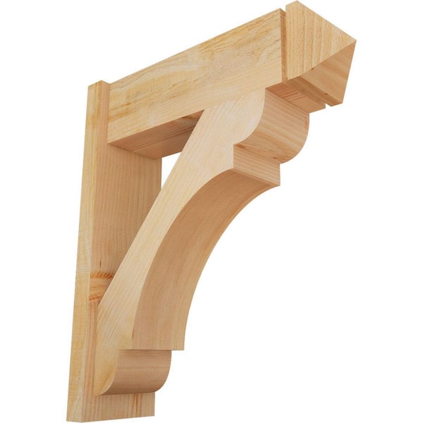 Ekena Millwork 8 in. x 30 in. x 26 in. Olympic Arts and Crafts Rough Sawn Douglas Fir Outlooker