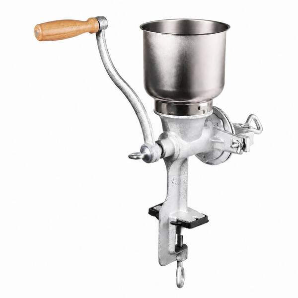 Iron Grain Grinder Manual Coffee Grinder Large Hopper Hand Grinder for Corn Barley Wheat Beans Pepper Home Brewing