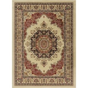 Sensation Border Ivory 11 ft. x 15 ft. Indoor Area Rug