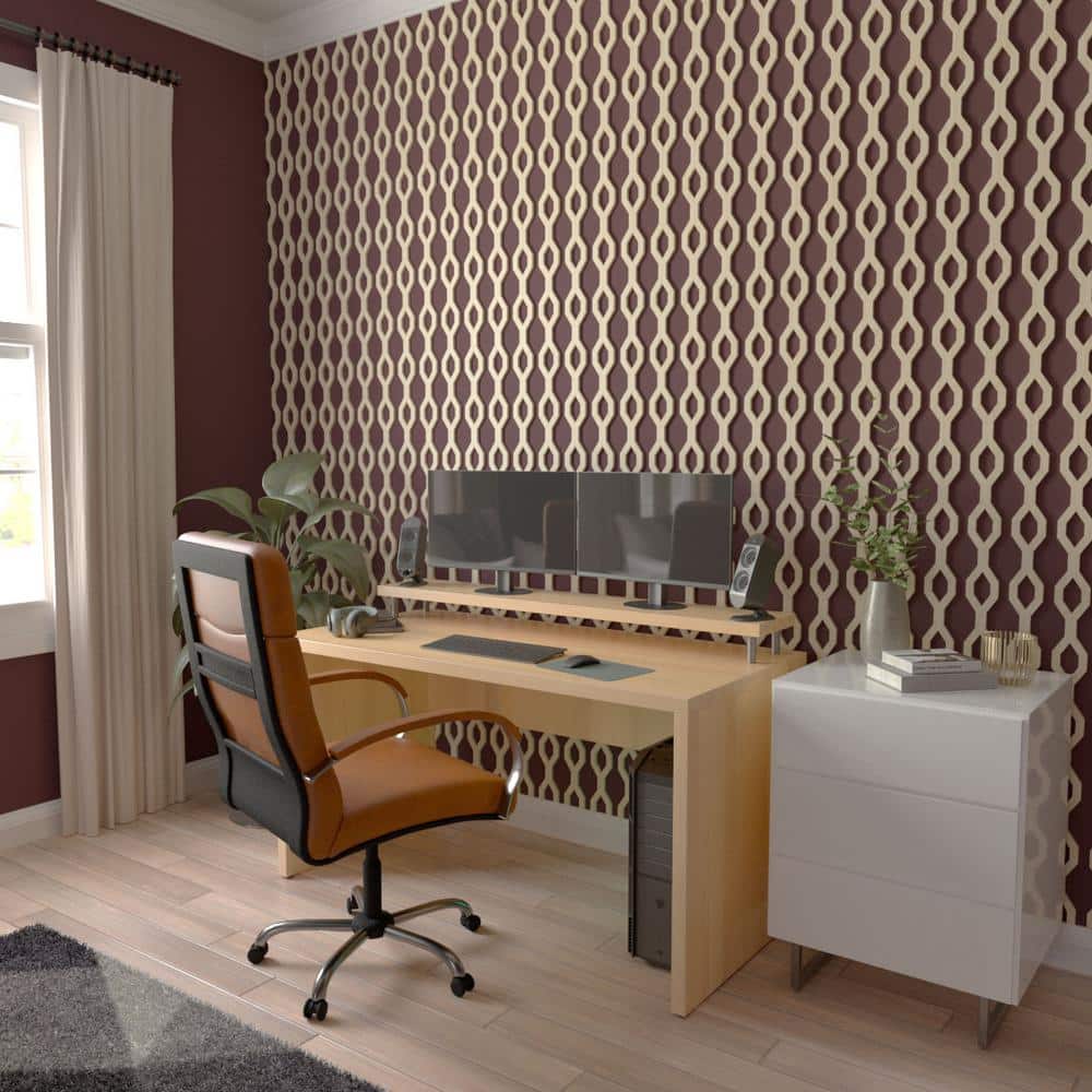 Wabash 94" Adjustable Birch Wood Decorative Slat Wall Panel Kit