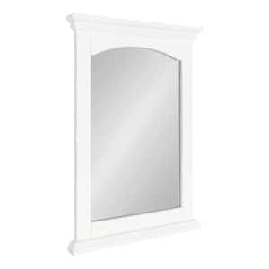 Helcomb 28 in. x 20 in. Classic Rectangle Framed White Wall Accent Mirror