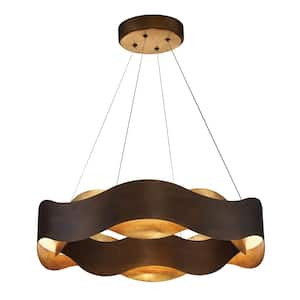 Vaughan Collection 80-Watt Bronze Integrated LED Chandelier